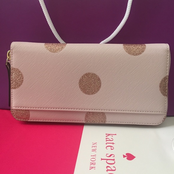 NWT KATE SPADE HEDA HAVEN LANE POLKA DOT WALLET - Picture 3 of 7